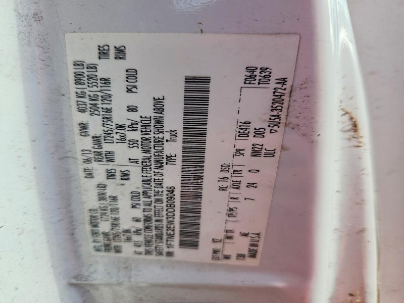 2013 Ford Econoline მანქანა იყიდება აუქციონზე, vin: 1FTNE2EW3DDB09048, აუქციონის ნომერი: 64477996