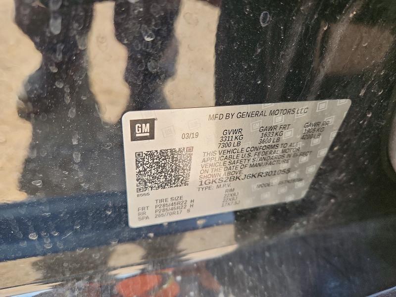 65987656 :رقم المزاد ، 1GKS2BKJ6KR301055 vin ، 2019 Gmc Yukon مزاد بيع