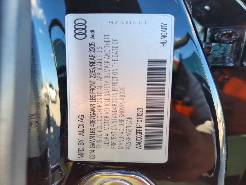 Aukcja sprzedaży 2015 Audi A3, vin: WAUCCGFF1F1010223, numer aukcji: 65721896