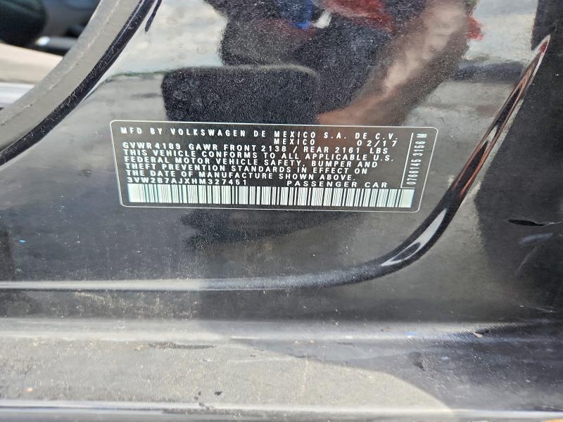 66174616 :رقم المزاد ، 3VW2B7AJXHM327451 vin ، 2017 Volkswagen Jetta مزاد بيع