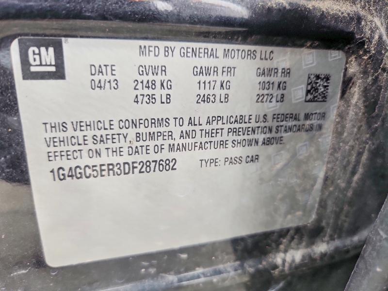 Продаж на аукціоні авто 2013 Buick Lacrosse, vin: 1G4GC5ER3DF287682, номер лоту: 66758246