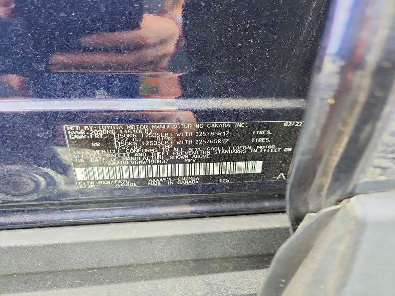 Продажа на аукционе авто 2022 Toyota Rav4, vin: 2T3W1RFV6NW190937, номер лота: 67159116