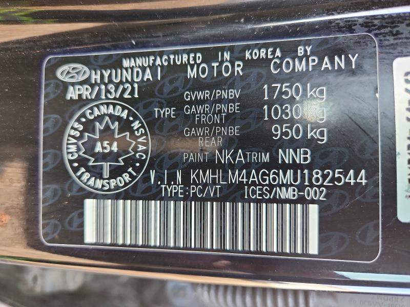 Продажа на аукционе авто 2021 Hyundai Elantra, vin: KMHLM4AG6MU182544, номер лота: 66717386