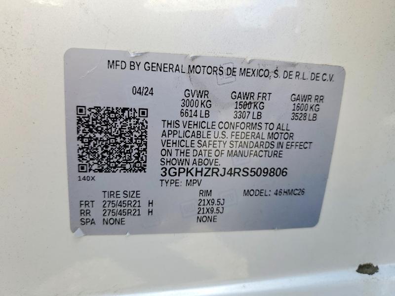 Продаж на аукціоні авто 2024 Honda Prologue, vin: 3GPKHZRJ4RS509806, номер лоту: 65370816