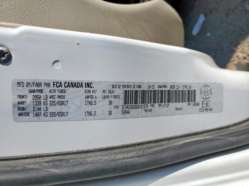 Aukcja sprzedaży 2016 Dodge Grand Caravan, vin: 2C4RDGBG8GR161579, numer aukcji: 66542186