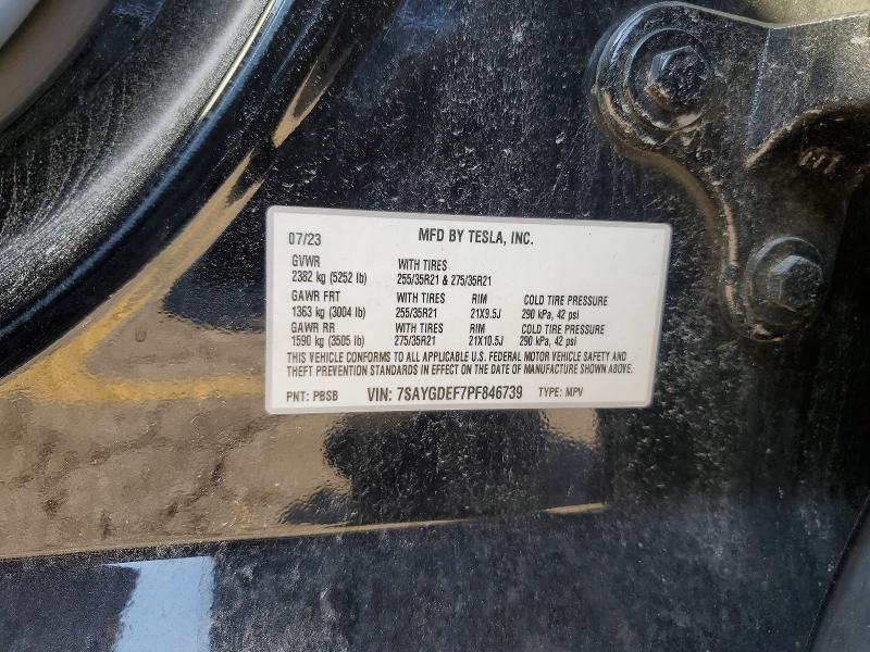 Продажа на аукционе авто 2023 Tesla Model Y, vin: 7SAYGDEF7PF846739, номер лота: 66239746