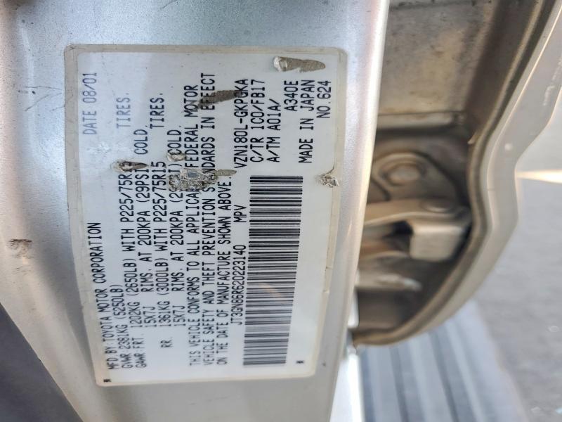 Aukcja sprzedaży 2002 Toyota 4runner, vin: JT3GN86R620223140, numer aukcji: 66550036