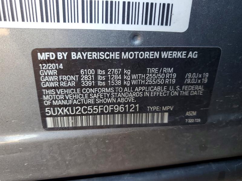 Aukcja sprzedaży 2015 Bmw X6, vin: 5UXKU2C55F0F96121, numer aukcji: 66186146