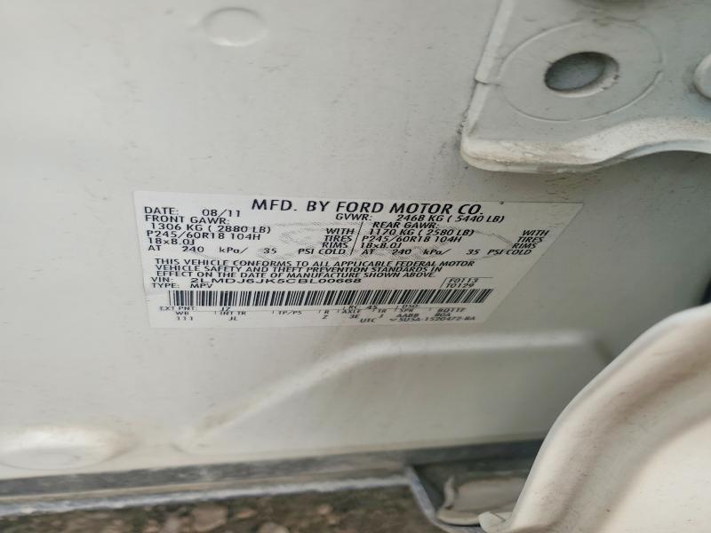 64248526 :رقم المزاد ، 2LMDJ6JK5CBL00668 vin ، 2012 Lincoln Mkx مزاد بيع