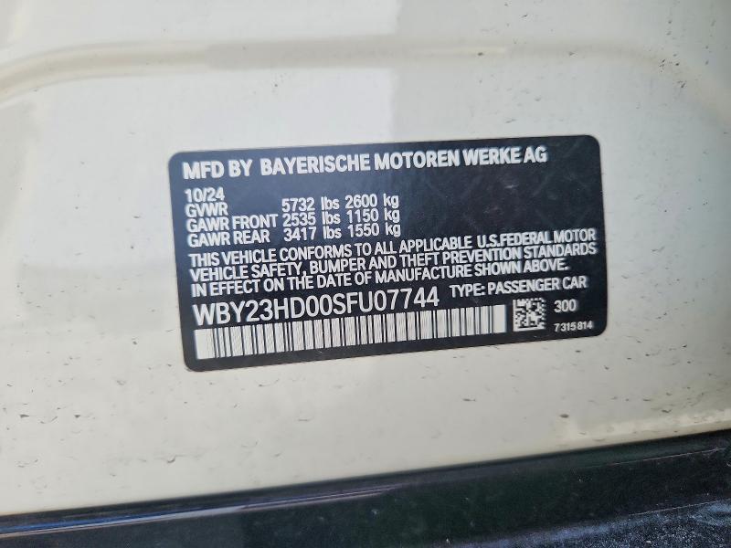 Продажа на аукционе авто 2025 Bmw I4, vin: WBY23HD00SFU07744, номер лота: 64274126