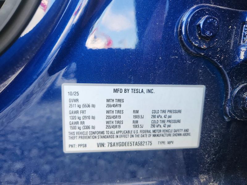 Продаж на аукціоні авто 2026 Tesla Model Y, vin: 7SAYGDEE5TA582175, номер лоту: 64678136