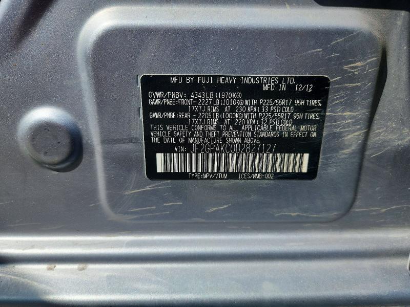 Продажа на аукционе авто 2013 Subaru Xv Crosstrek, vin: JF2GPAKC0D2827127, номер лота: 64246176