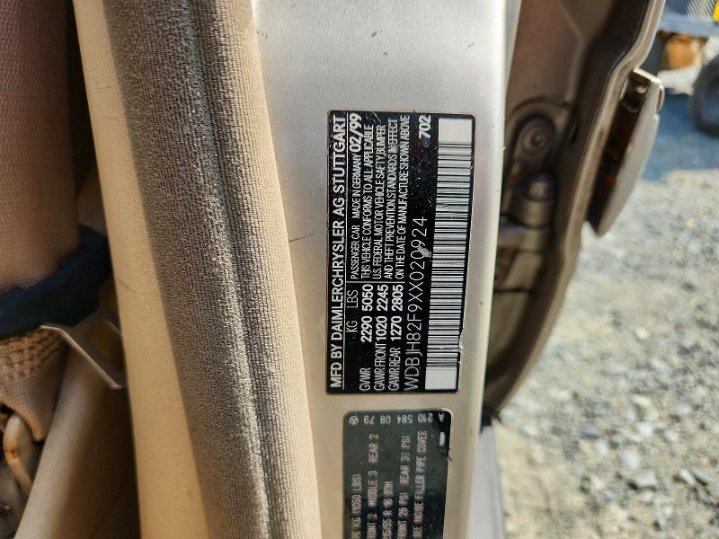 1999 Mercedes-benz E მანქანა იყიდება აუქციონზე, vin: WDBJH82F9XX020924, აუქციონის ნომერი: 65000506