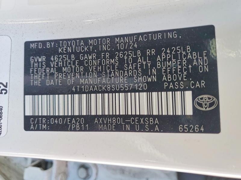 Aukcja sprzedaży 2025 Toyota Camry, vin: 4T1DAACK8SU557120, numer aukcji: 66105056