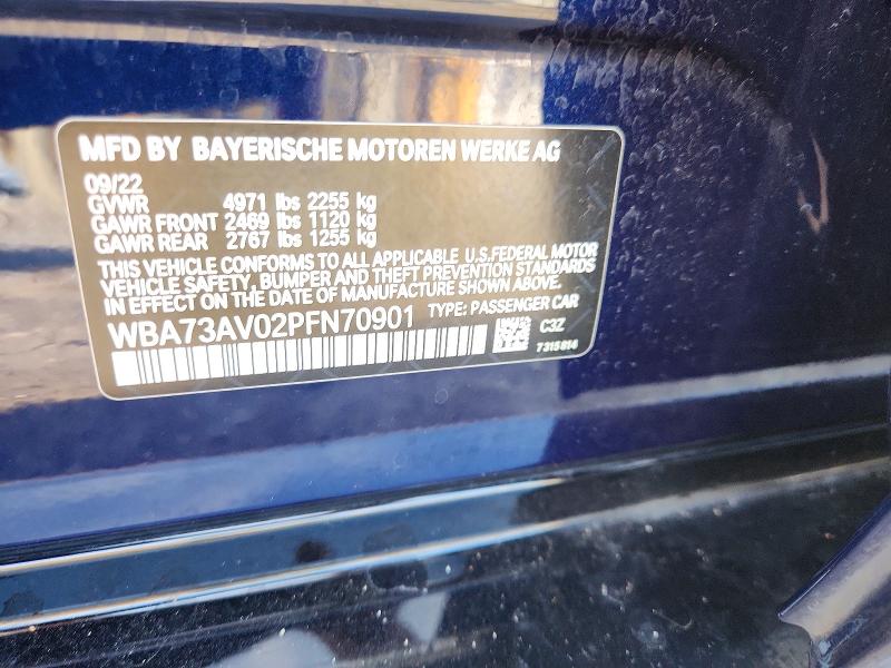 Aukcja sprzedaży 2023 Bmw 430xi, vin: WBA73AV02PFN70901, numer aukcji: 63729026