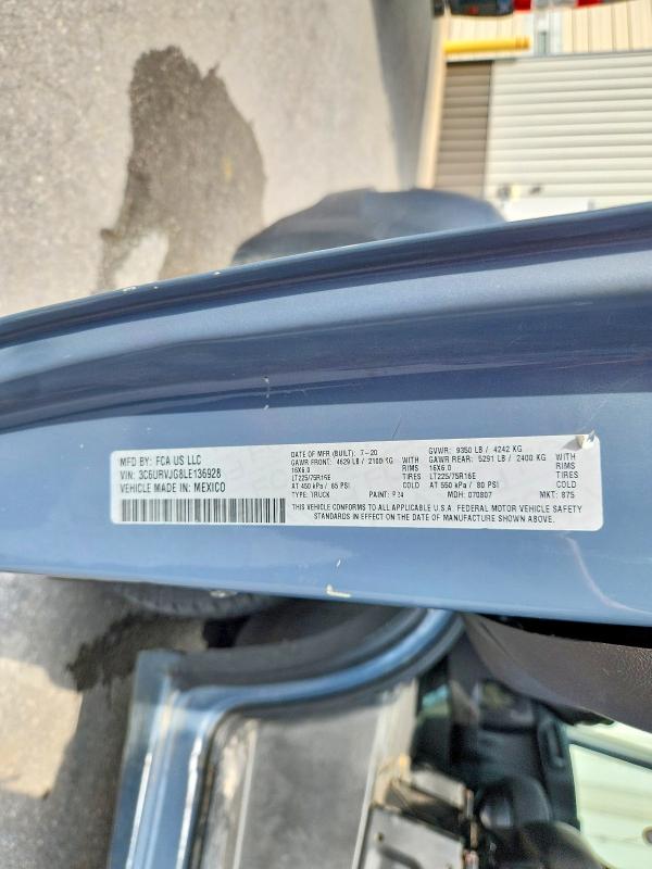 Продаж на аукціоні авто 2020 Ram Promaster 3500, vin: 3C6URVJG8LE136928, номер лоту: 66130036