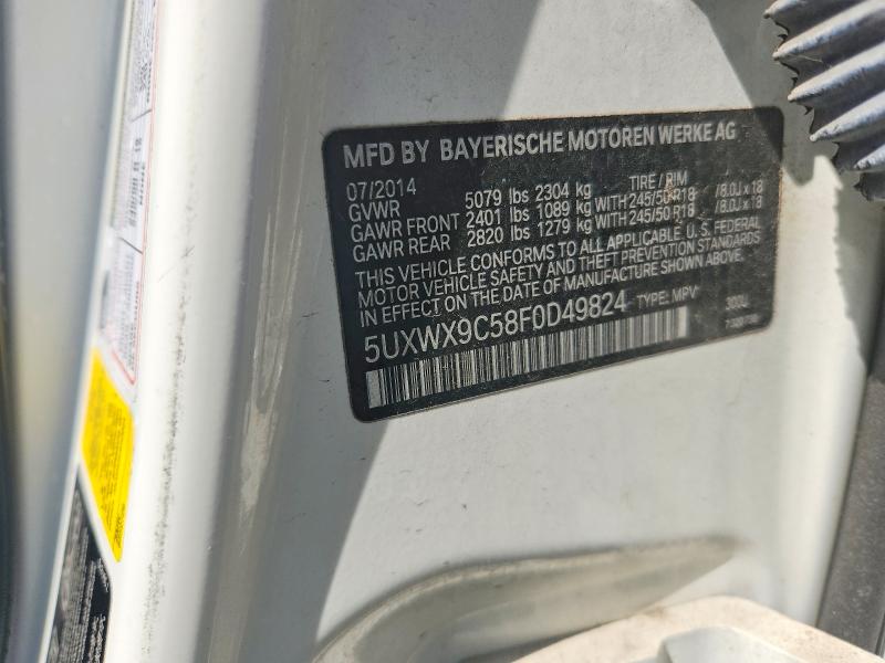 2015 Bmw X3 მანქანა იყიდება აუქციონზე, vin: 5UXWX9C58F0D49824, აუქციონის ნომერი: 63526146