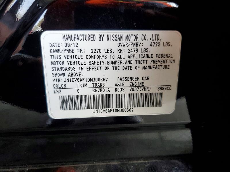 Продаж на аукціоні авто 2013 Infiniti G37 Sedan, vin: JN1CV6AP1DM300662, номер лоту: 65597356