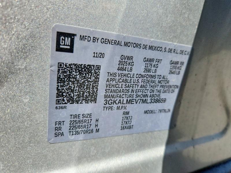 Aukcja sprzedaży 2021 Gmc Terrain, vin: 3GKALMEV7ML338659, numer aukcji: 64420116
