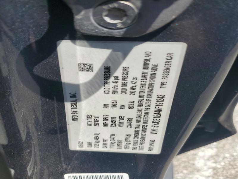 Aukcja sprzedaży 2022 Tesla Model 3, vin: 5YJ3E1EA4NF191243, numer aukcji: 65030136