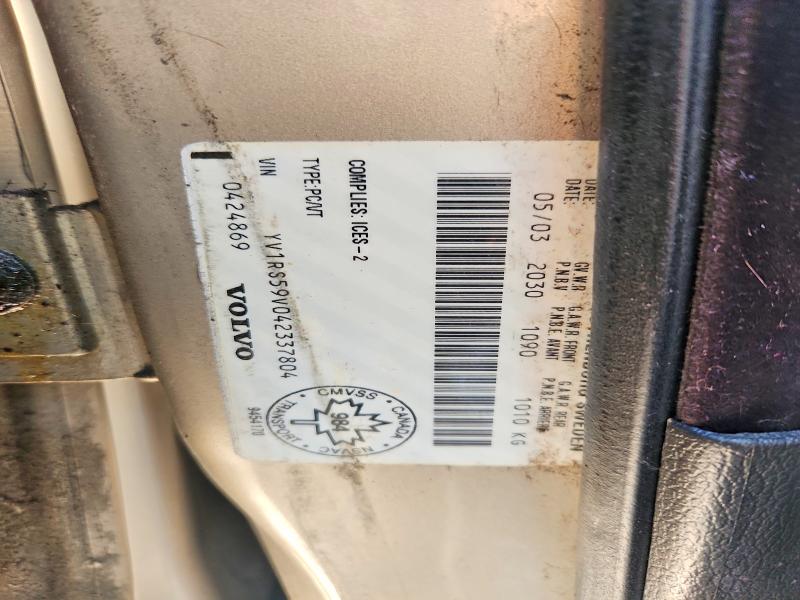 Продаж на аукціоні авто 2004 Volvo S60, vin: YV1RS59V042337804, номер лоту: 62974916