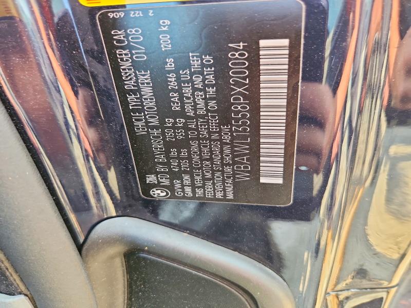 65004646 :رقم المزاد ، WBAWL13558PX20084 vin ، 2008 Bmw 328 مزاد بيع