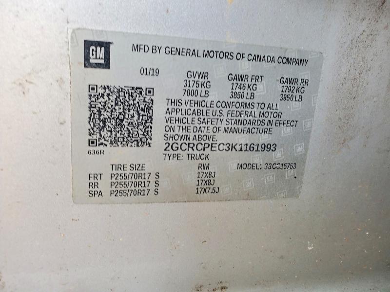 Продажа на аукционе авто 2019 Chevrolet Silverado Ld, vin: 2GCRCPEC3K1161993, номер лота: 64331496