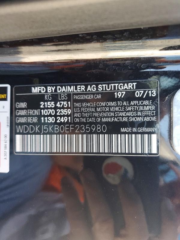 Продаж на аукціоні авто 2014 Mercedes-benz E, vin: WDDKJ5KB0EF235980, номер лоту: 66058416