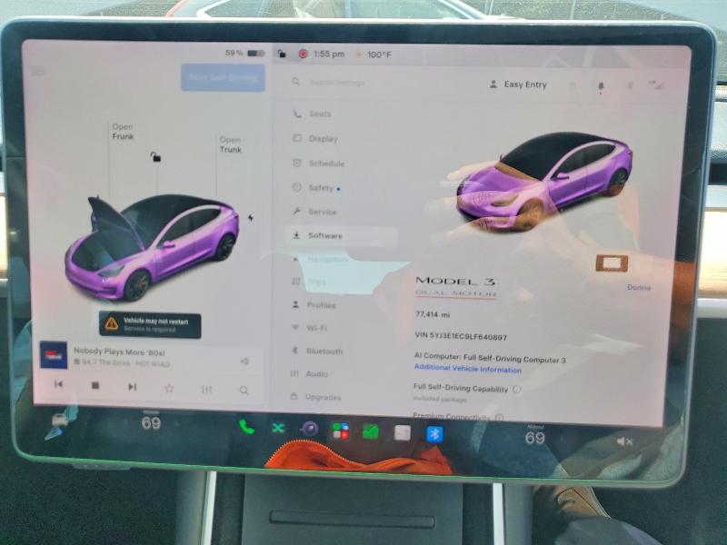 Aukcja sprzedaży 2020 Tesla Model 3, vin: 5YJ3E1EC9LF640897, numer aukcji: 63794736