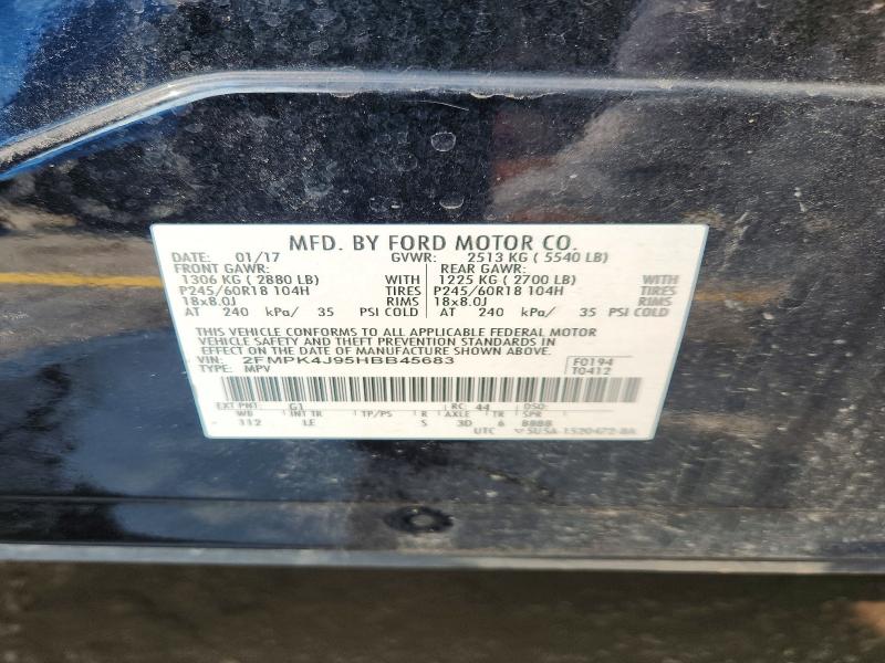 Aukcja sprzedaży 2017 Ford Edge, vin: 2FMPK4J95HBB45683, numer aukcji: 64841506