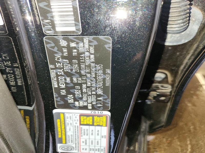 2024 Kia Forte მანქანა იყიდება აუქციონზე, vin: 3KPF24ADXRE816165, აუქციონის ნომერი: 66646976