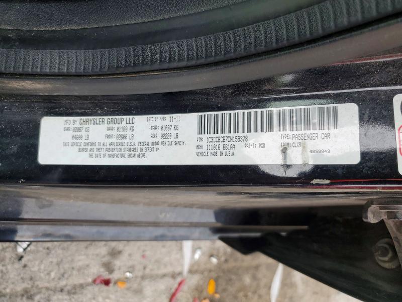64591926 :رقم المزاد ، 1C3CCBCB7CN159378 vin ، 2012 Chrysler 200 مزاد بيع