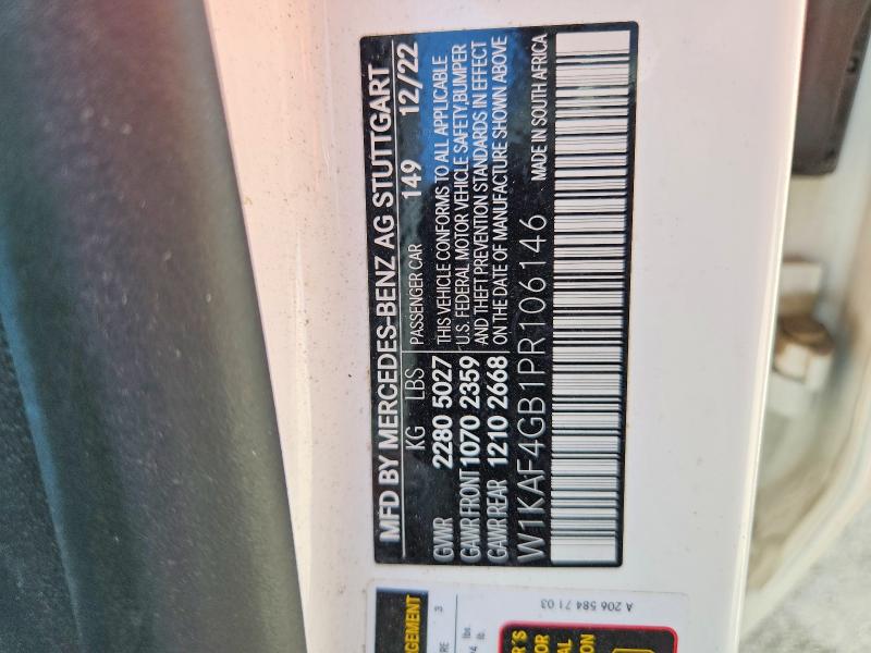 Продажа на аукционе авто 2023 Mercedes-benz C, vin: W1KAF4GB1PR106146, номер лота: 66241066