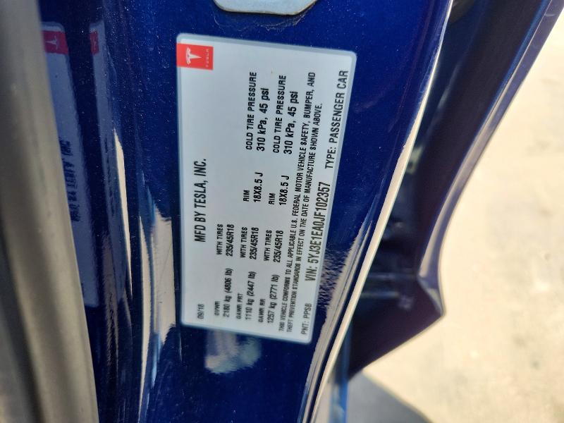 Aukcja sprzedaży 2018 Tesla Model 3, vin: 5YJ3E1EA0JF102357, numer aukcji: 64495666