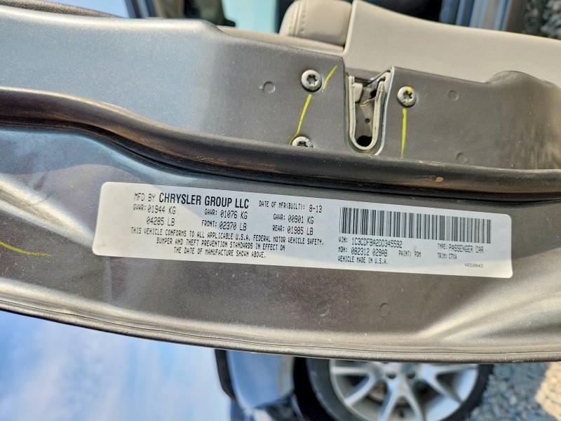 64700456 :رقم المزاد ، 1C3CDFBA2DD345592 vin ، 2013 Dodge Dart مزاد بيع