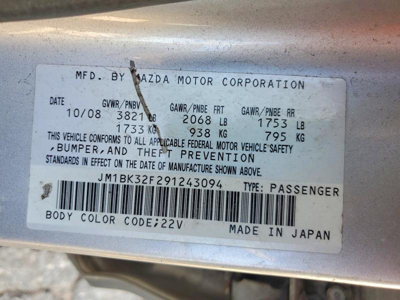 Продаж на аукціоні авто 2009 Mazda 3, vin: JM1BK32F291243094, номер лоту: 63090526