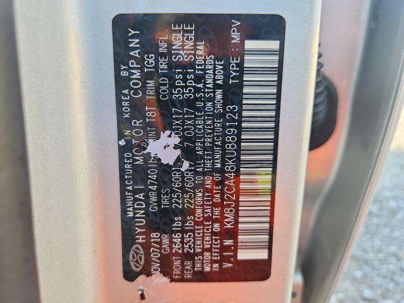 Aukcja sprzedaży 2019 Hyundai Tucson, vin: KM8J2CA48KU889123, numer aukcji: 66527426