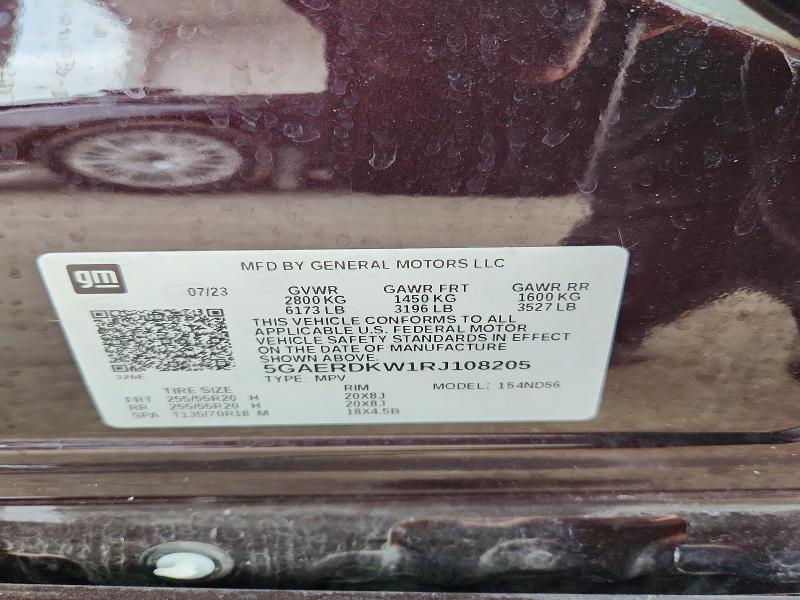 2024 Buick Enclave მანქანა იყიდება აუქციონზე, vin: 5GAERDKW1RJ108205, აუქციონის ნომერი: 65735266