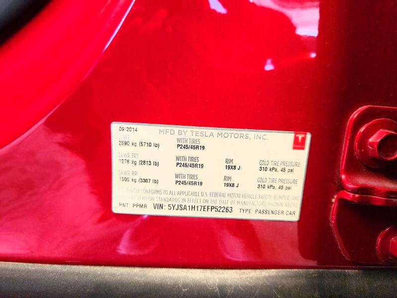 Продажа на аукционе авто 2014 Tesla Model S, vin: 5YJSA1H17EFP52263, номер лота: 64765146