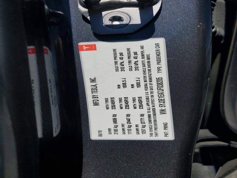 Aukcja sprzedaży 2018 Tesla Model 3, vin: 5YJ3E1EA7JF038205, numer aukcji: 66209316