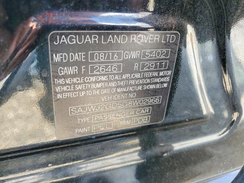2016 Jaguar Xjl მანქანა იყიდება აუქციონზე, vin: SAJWJ2GD5G8W02966, აუქციონის ნომერი: 64823936