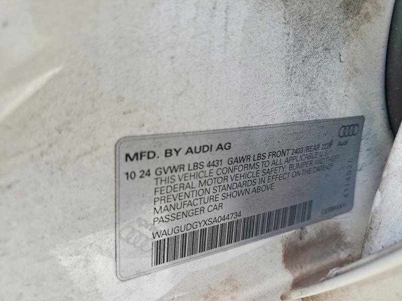 2025 Audi A3 მანქანა იყიდება აუქციონზე, vin: WAUGUDGYXSA044734, აუქციონის ნომერი: 66601286