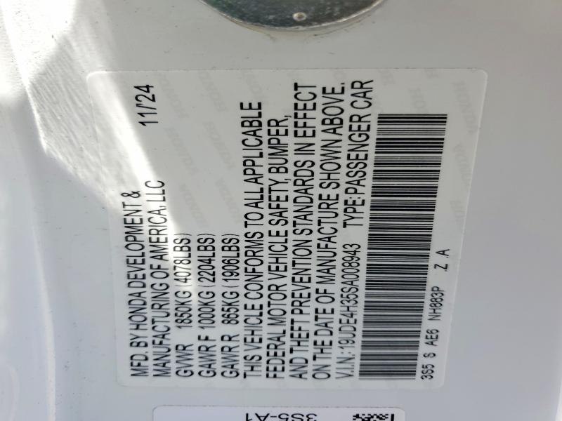 63916686 :رقم المزاد ، 19UDE4H35SA008943 vin ، 2025 Acura Integra مزاد بيع