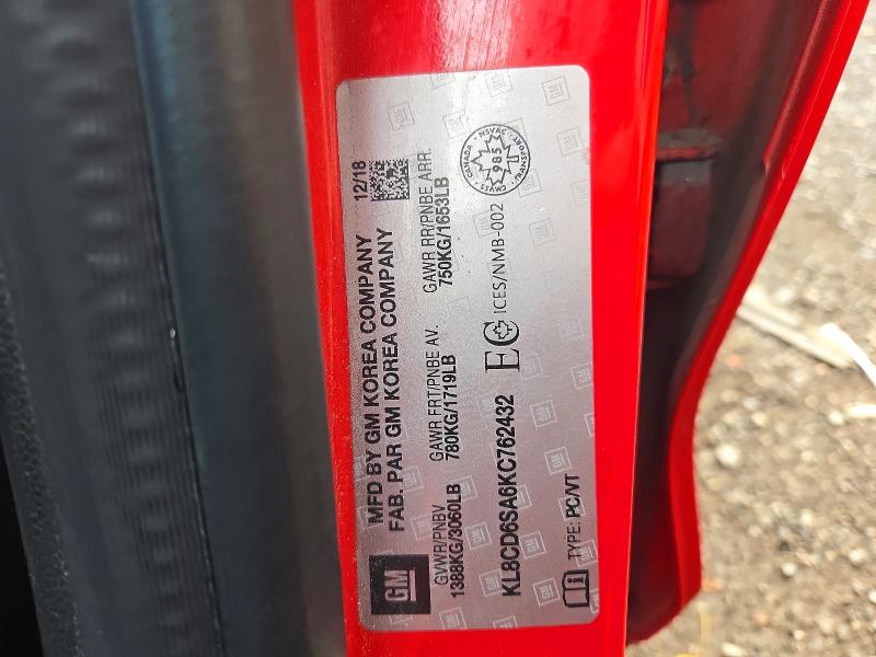 Продаж на аукціоні авто 2019 Chevrolet Spark, vin: KL8CD6SA6KC762432, номер лоту: 66721976