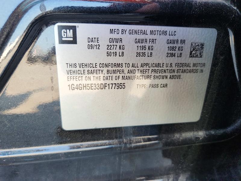 64331886 :رقم المزاد ، 1G4GH5E33DF177955 vin ، 2013 Buick Lacrosse مزاد بيع