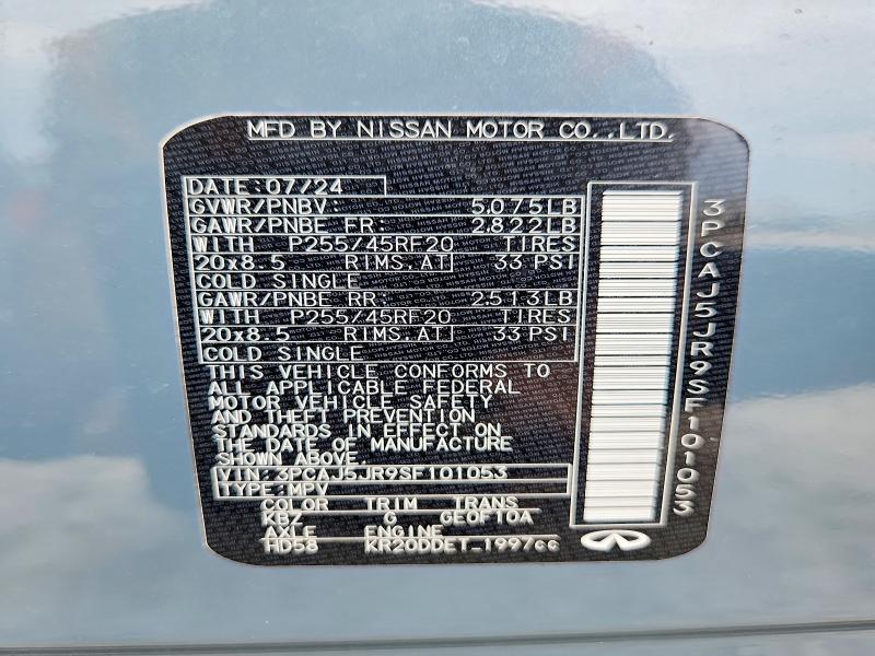 2025 Infiniti Qx55 მანქანა იყიდება აუქციონზე, vin: 3PCAJ5JR9SF101053, აუქციონის ნომერი: 63430436