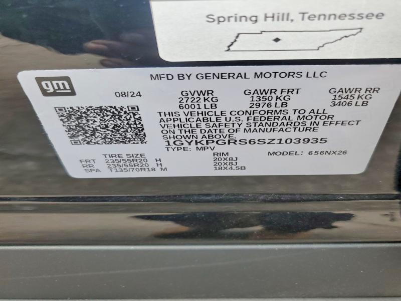 66338096 :رقم المزاد ، 1GYKPGRS6SZ103935 vin ، 2025 Cadillac Xt6 مزاد بيع