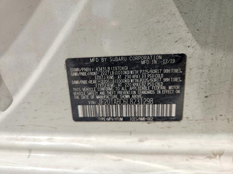 Продажа на аукционе авто 2020 Subaru Crosstrek, vin: JF2GTABC6L8231298, номер лота: 64279346