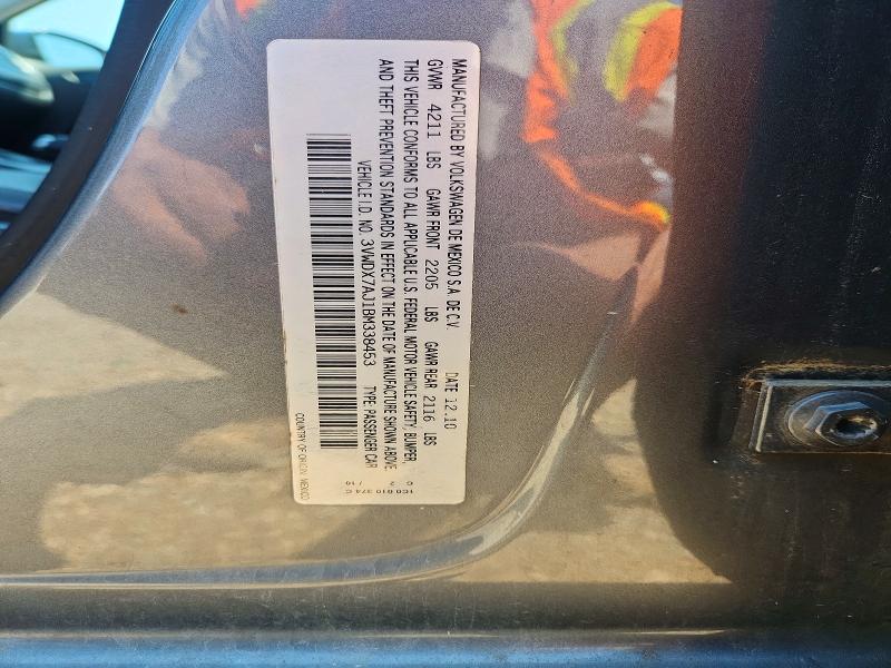 Aukcja sprzedaży 2011 Volkswagen Jetta, vin: 3VWDX7AJ1BM338453, numer aukcji: 62888956