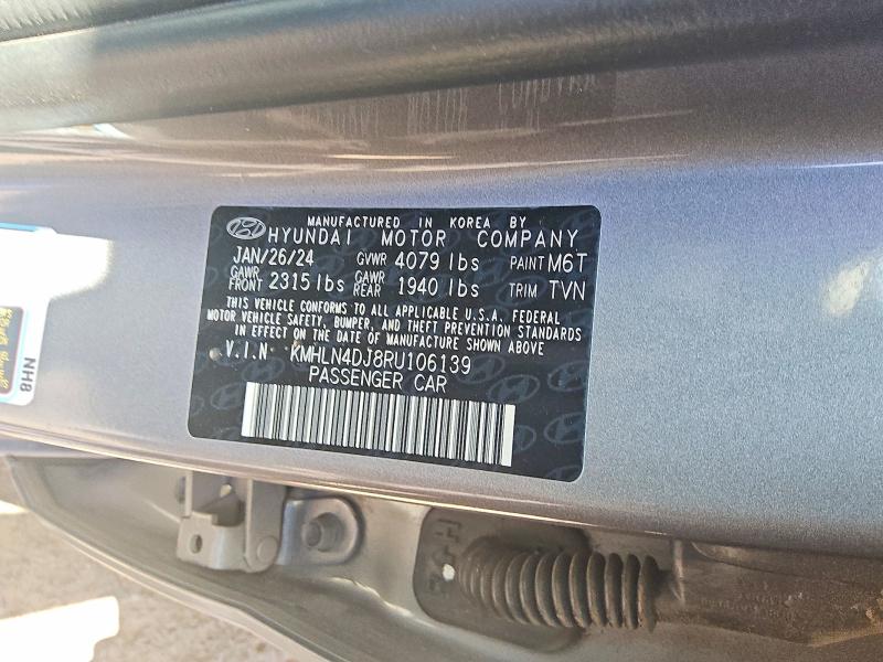 Продажа на аукционе авто 2024 Hyundai Elantra, vin: KMHLN4DJ8RU106139, номер лота: 65194376